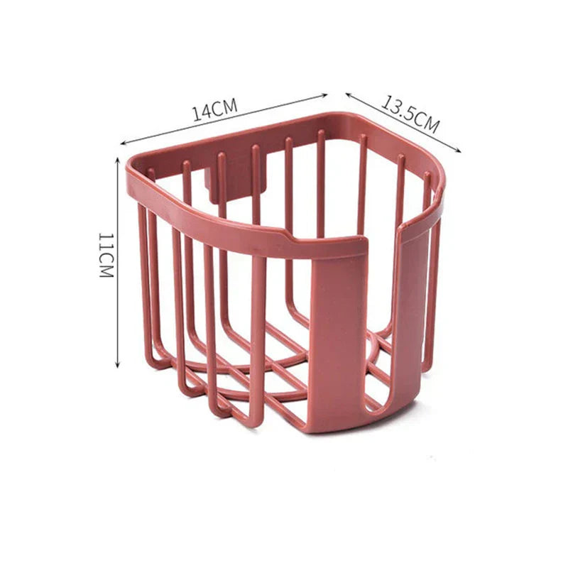 Estante para papel higiénico sin perforaciones, caja de pañuelos para baño y cocina, caja de almacenamiento de papel adhesivo de pared, soporte para papel higiénico, rollo de papel