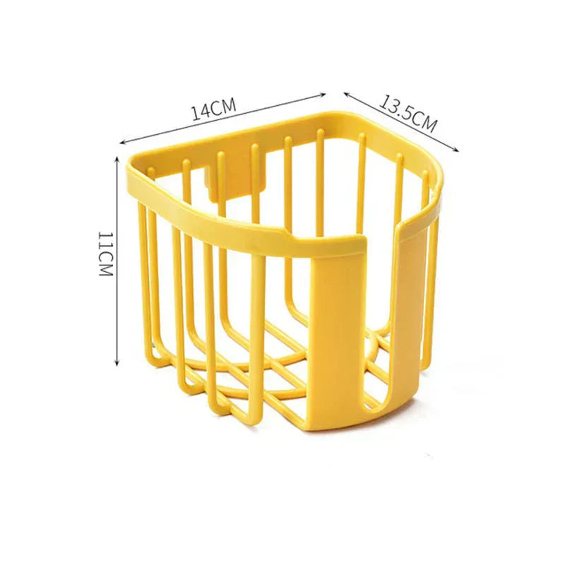 Estante para papel higiénico sin perforaciones, caja de pañuelos para baño y cocina, caja de almacenamiento de papel adhesivo de pared, soporte para papel higiénico, rollo de papel