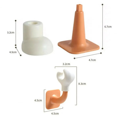 2 cajas de pañuelos DIY, patas decorativas para pies, autoadhesivas, multifuncionales, con gancho de mano, para decoración.