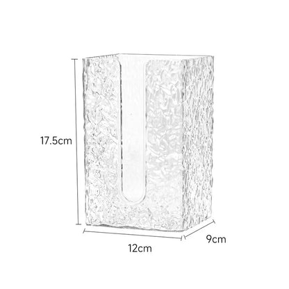 Caja de pañuelos para baño, de pared, estilo glaciar, para toallas de cara, soporte para papel higiénico, cajas de acrílico